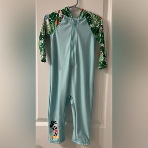 Disney Baby Mickey Mouse Swim Rash Guard-Long Sleeve- Size 18-24 months
